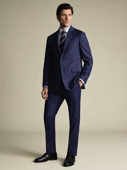 Charles Tyrwhitt Single Breasted Wool Waistcoat - view 2, Royal Blue