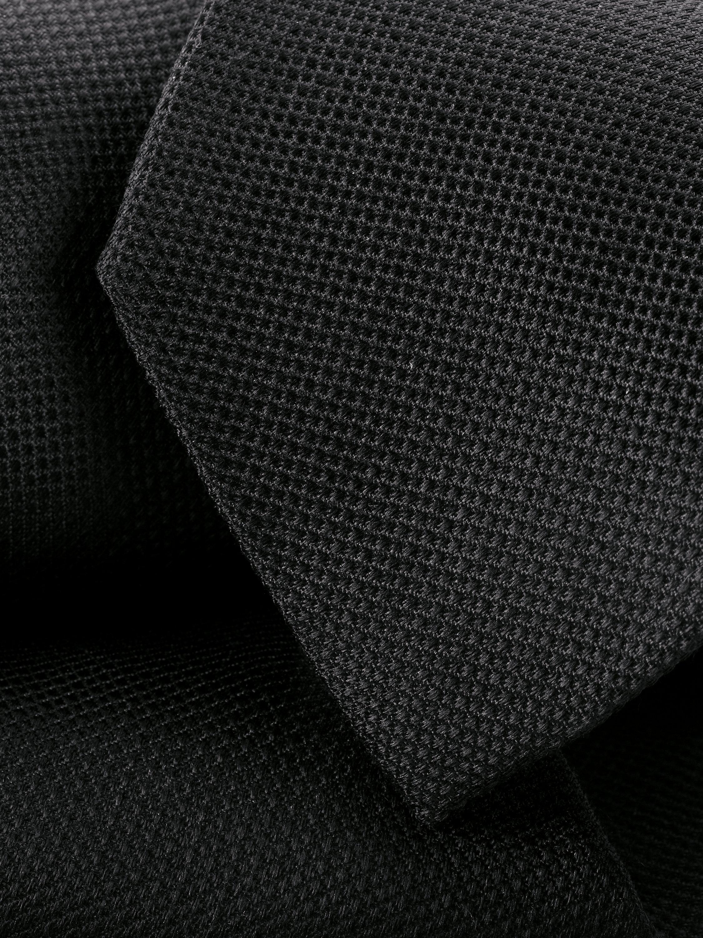 Product image 2 of 2, which shows Charles Tyrwhitt Textured Silk Stain Resistant Tie, Black