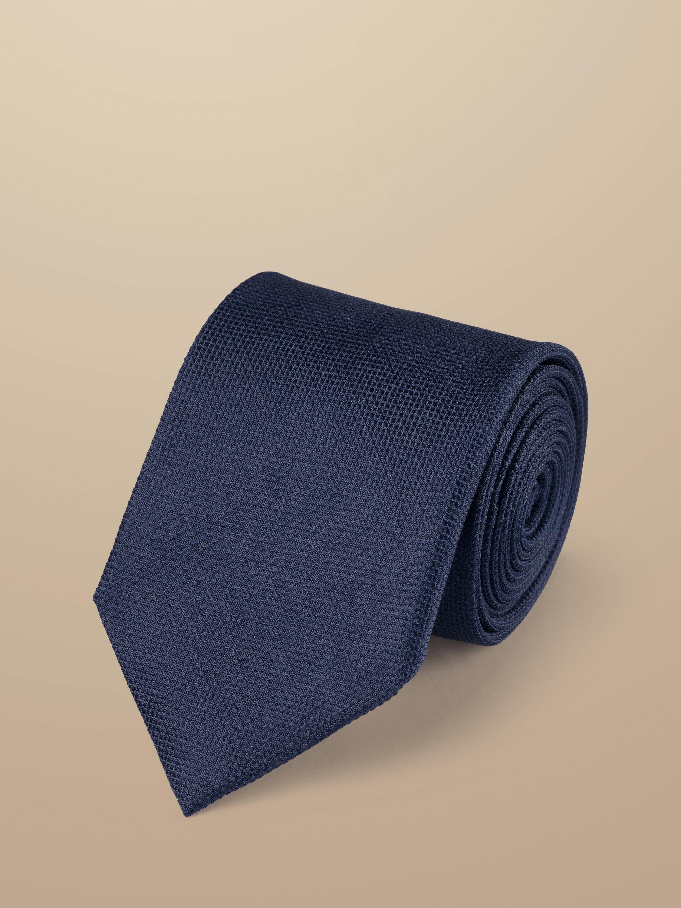 Product image 1 of 2, which shows Charles Tyrwhitt Silk Tie, Navy, One Size