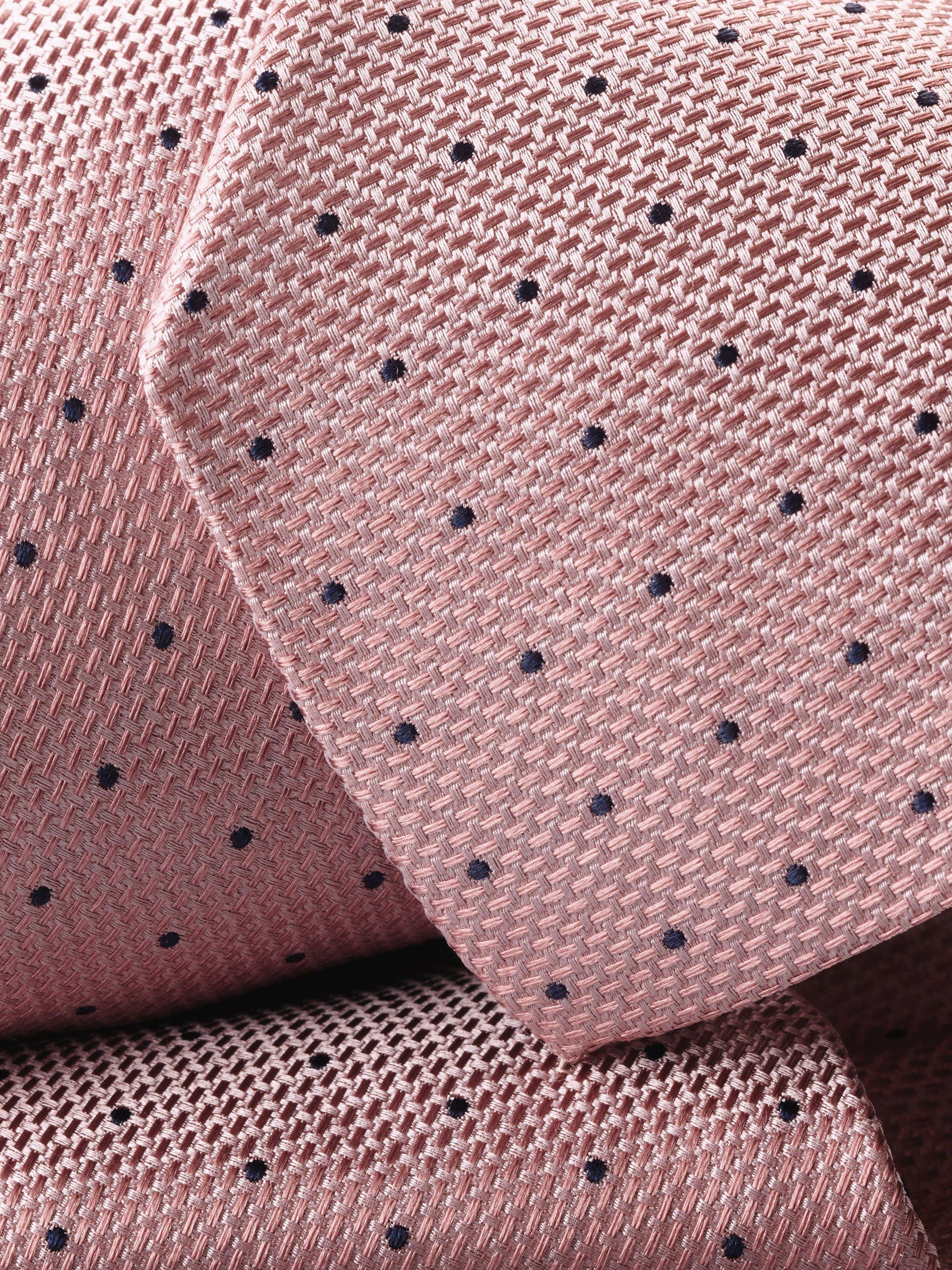 Product image 2 of 2, which shows Charles Tyrwhitt Polka Dot Silk Tie, Pink/Navy