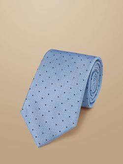 Charles Tyrwhitt Polka Dot Silk Tie, Sky Blue
