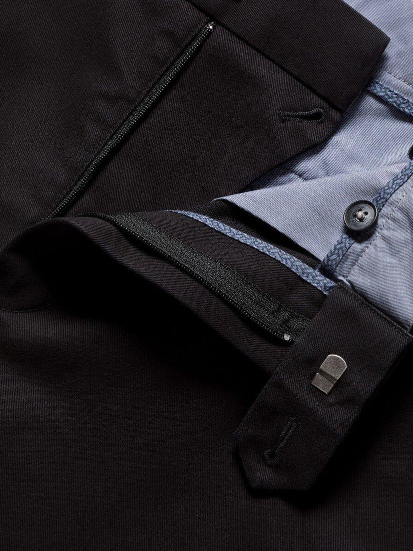 Product image 4 of 5, which shows Charles Tyrwhitt Slim Fit Cotton Blend Trousers, Black, 30S