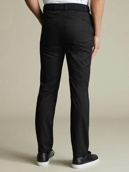 Charles Tyrwhitt Performance Cotton Blend Chinos - view 2, Black