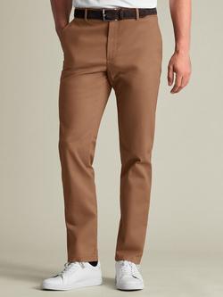 Charles Tyrwhitt Straight Cotton Blend Trousers, Camel, Camel