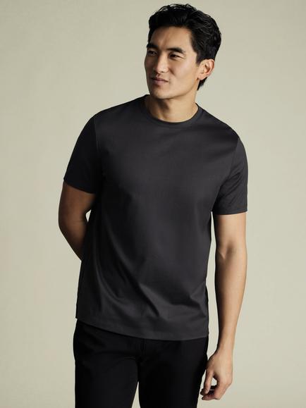 Charles Tyrwhitt Crew Neck Cotton T-Shirt, Graphite Grey