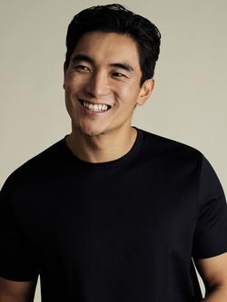 Charles Tyrwhitt Crew Neck Cotton T-Shirt, Navy - view 2, Navy