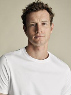 Charles Tyrwhitt Crew Neck Cotton T-Shirt - view 2, White