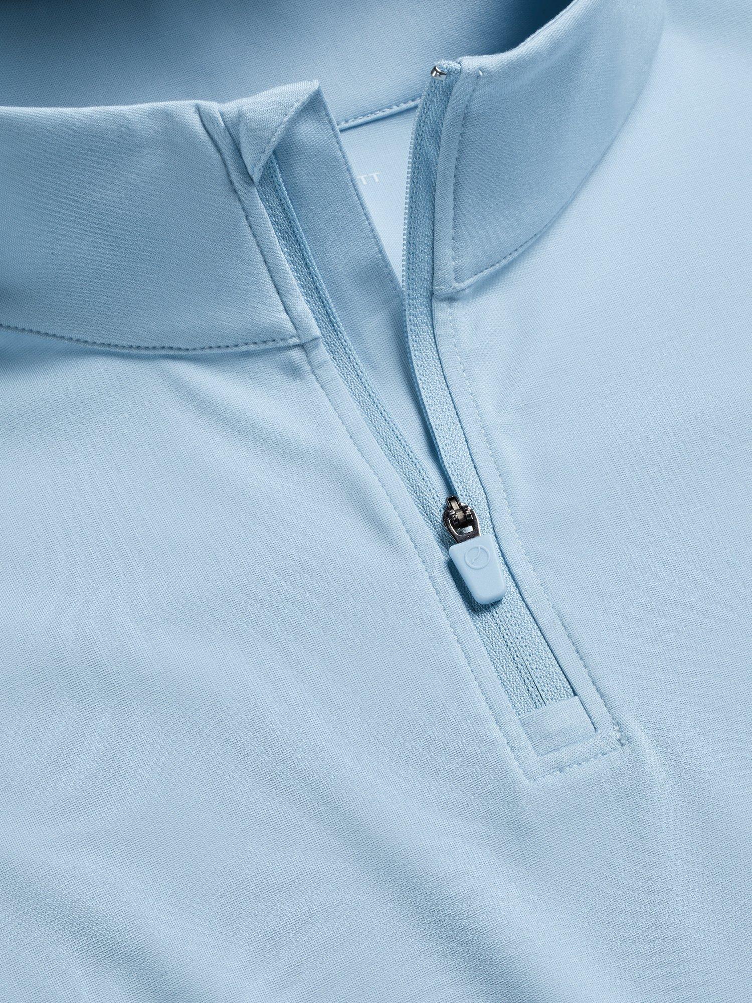 Product image 3 of 5, which shows Charles Tyrwhitt Half Zip Top, Light Blue, XL