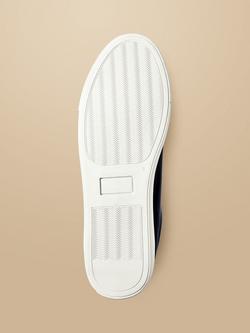 Charles Tyrwhitt Lace Up Leather Trainers - view 2, Black