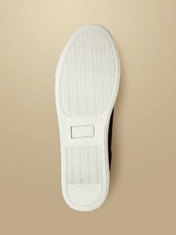 Charles Tyrwhitt Lace Up Leather Trainers - view 2, Dark Chocolate