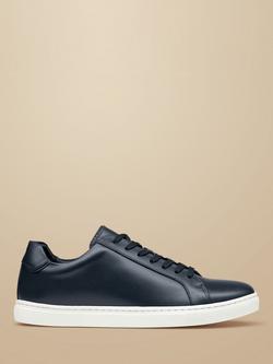 Charles Tyrwhitt Lace Up Leather Trainers, Navy
