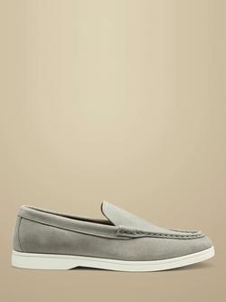 Charles Tyrwhitt Suede Slip On Shoes, Light Grey
