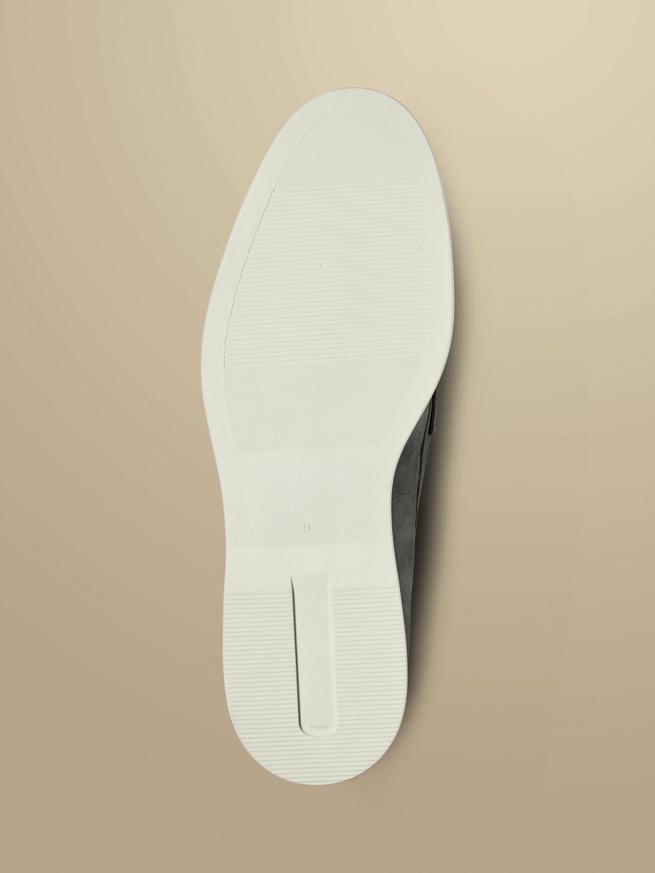 Product image 2 of 4, which shows Charles Tyrwhitt Suede Slip On Shoes, Light Grey, 12