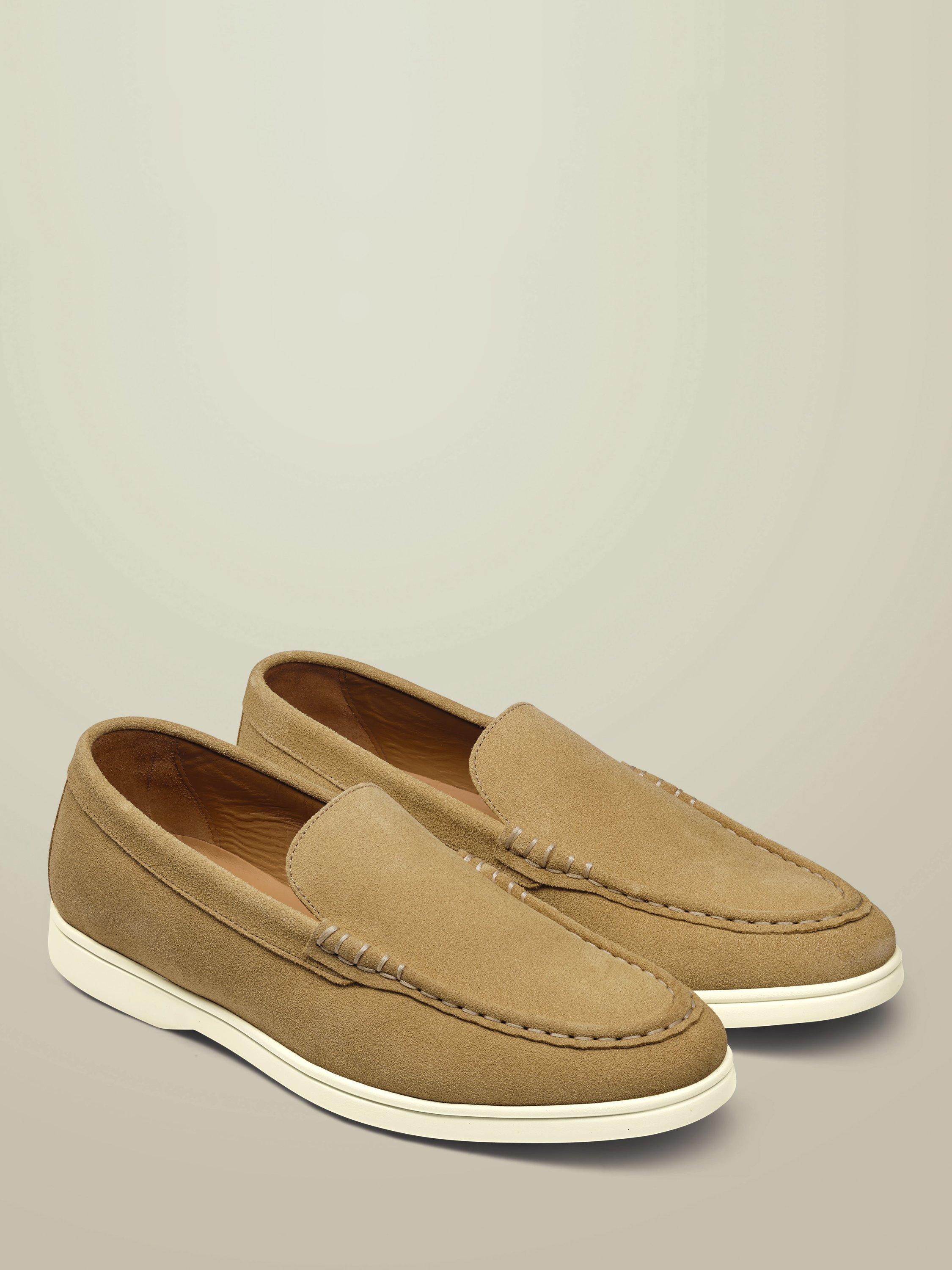 Product image 3 of 4, which shows Charles Tyrwhitt Suede Slip On Shoes, Sand, 12