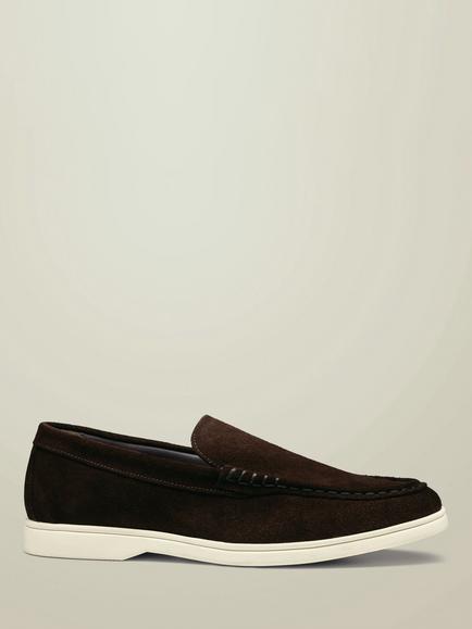 Charles Tyrwhitt Suede Loafers, Chocolate Brown, Chocolate Brown