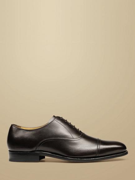 Charles Tyrwhitt Leather Oxford Shoes, Dark Chocolate