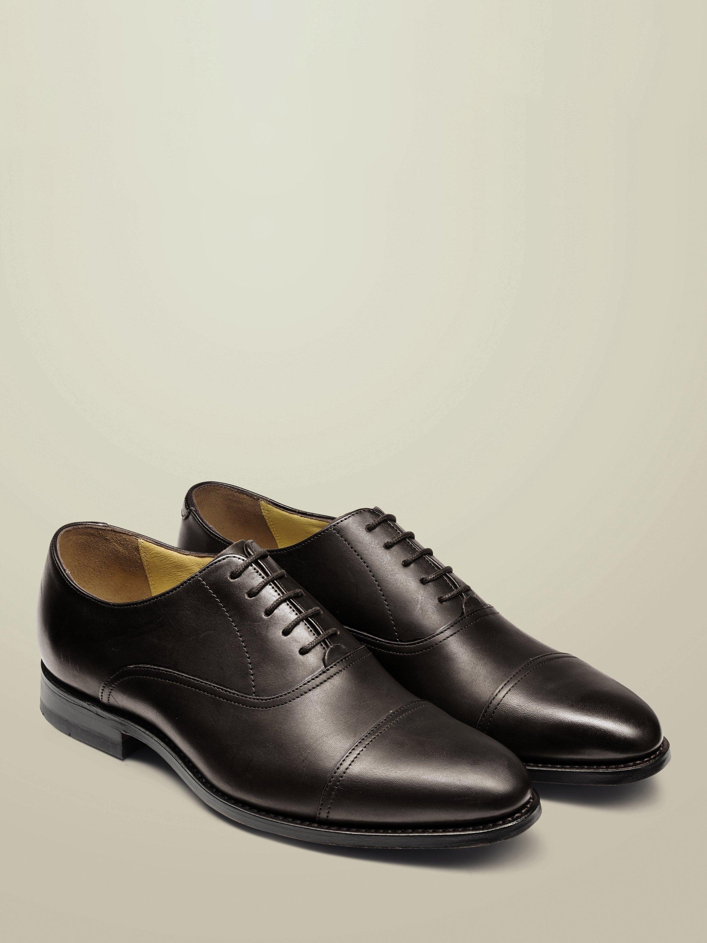 Product image 3 of 5, which shows Charles Tyrwhitt Leather Oxford Shoes, Dark Chocolate, 9.5