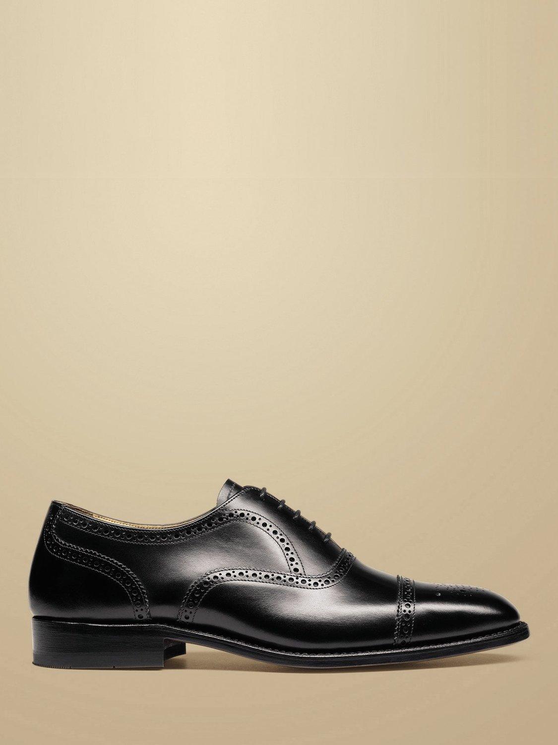 Product image 1 of 5, which shows Charles Tyrwhitt Leather Brogues, Black, 8