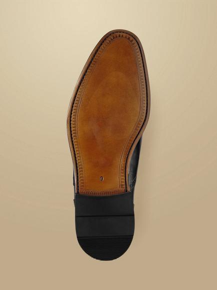 Charles Tyrwhitt Leather Brogues, Black - view 2, Black