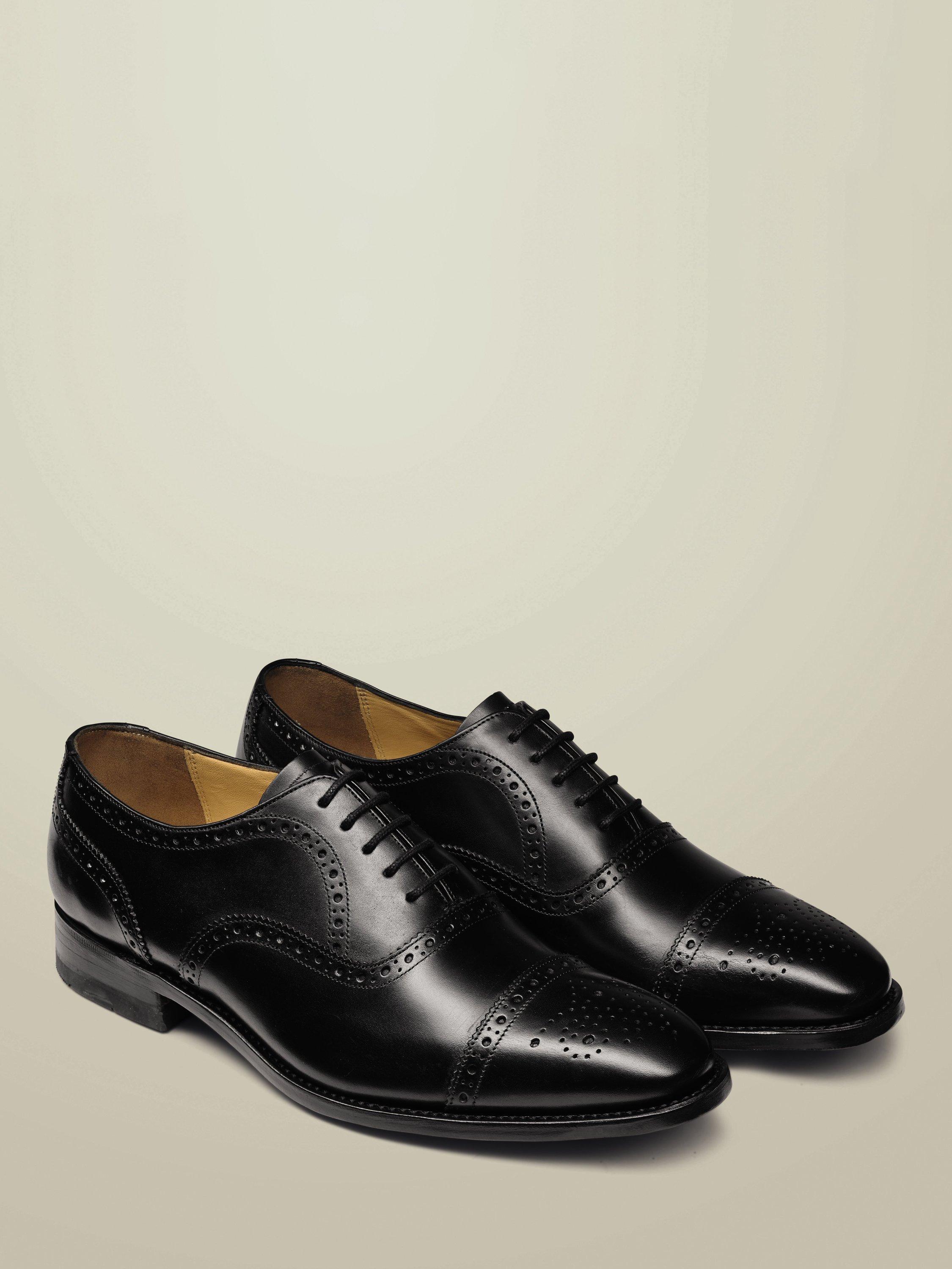 Product image 3 of 5, which shows Charles Tyrwhitt Leather Brogues, Black, 8