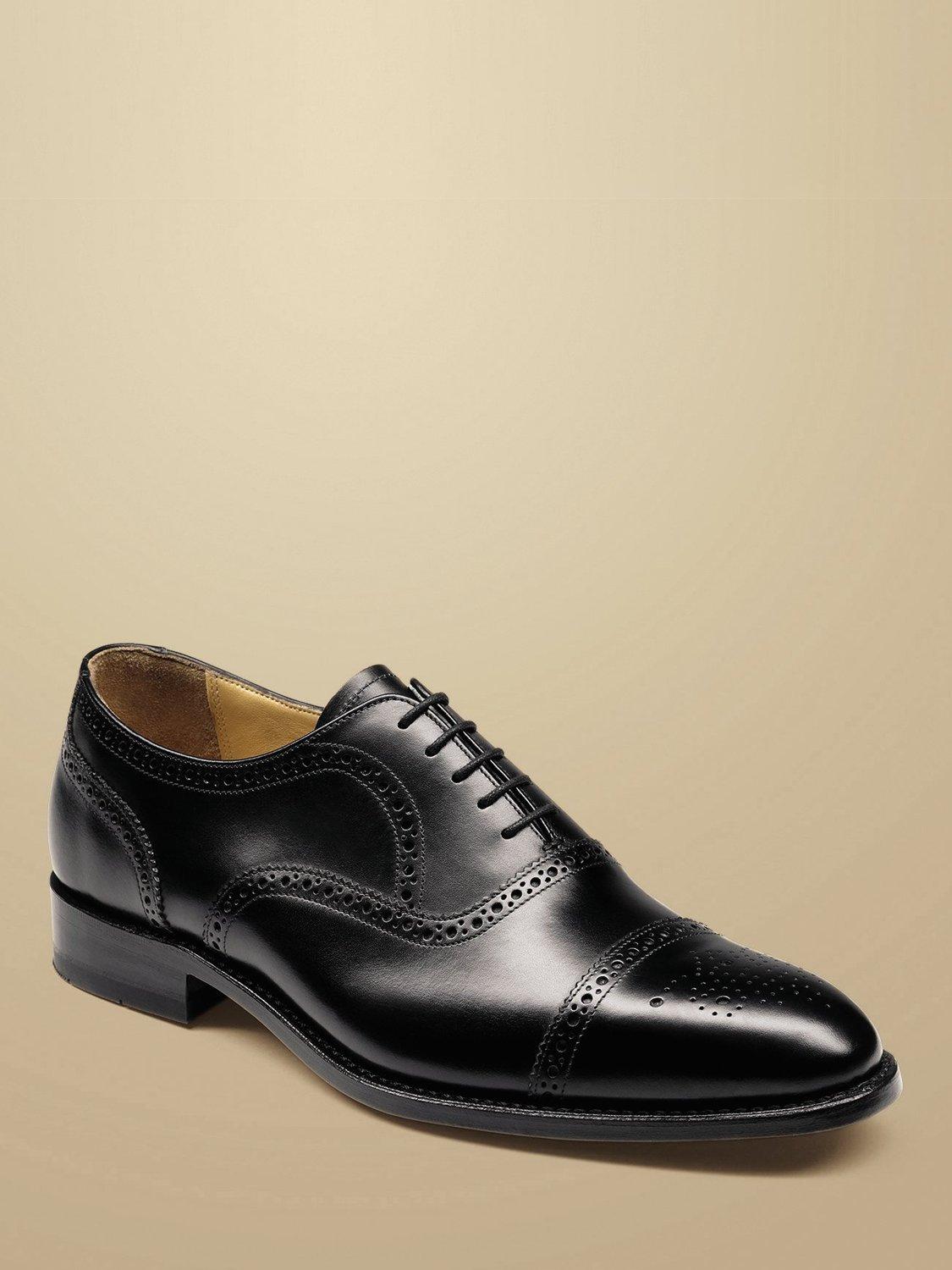Product image 5 of 5, which shows Charles Tyrwhitt Leather Brogues, Black, 8