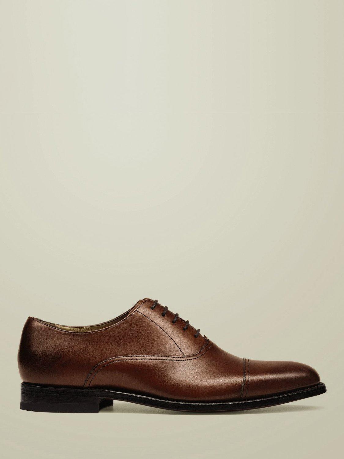 Product image 1 of 4, which shows Charles Tyrwhitt Leather Oxford Shoes, Chestnut Brown, 12