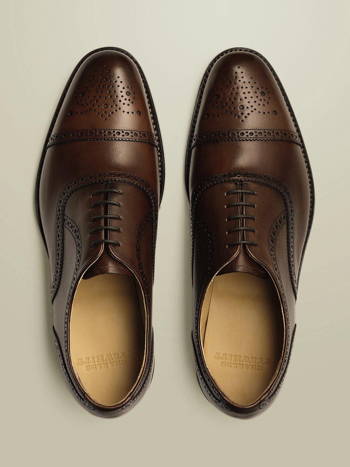 Product image 4 of 5, which shows Charles Tyrwhitt Leather Brogues, Chestnut Brown, 8.5