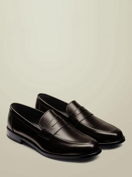 Charles Tyrwhitt Leather Loafers - view 2, Dark Chocolate