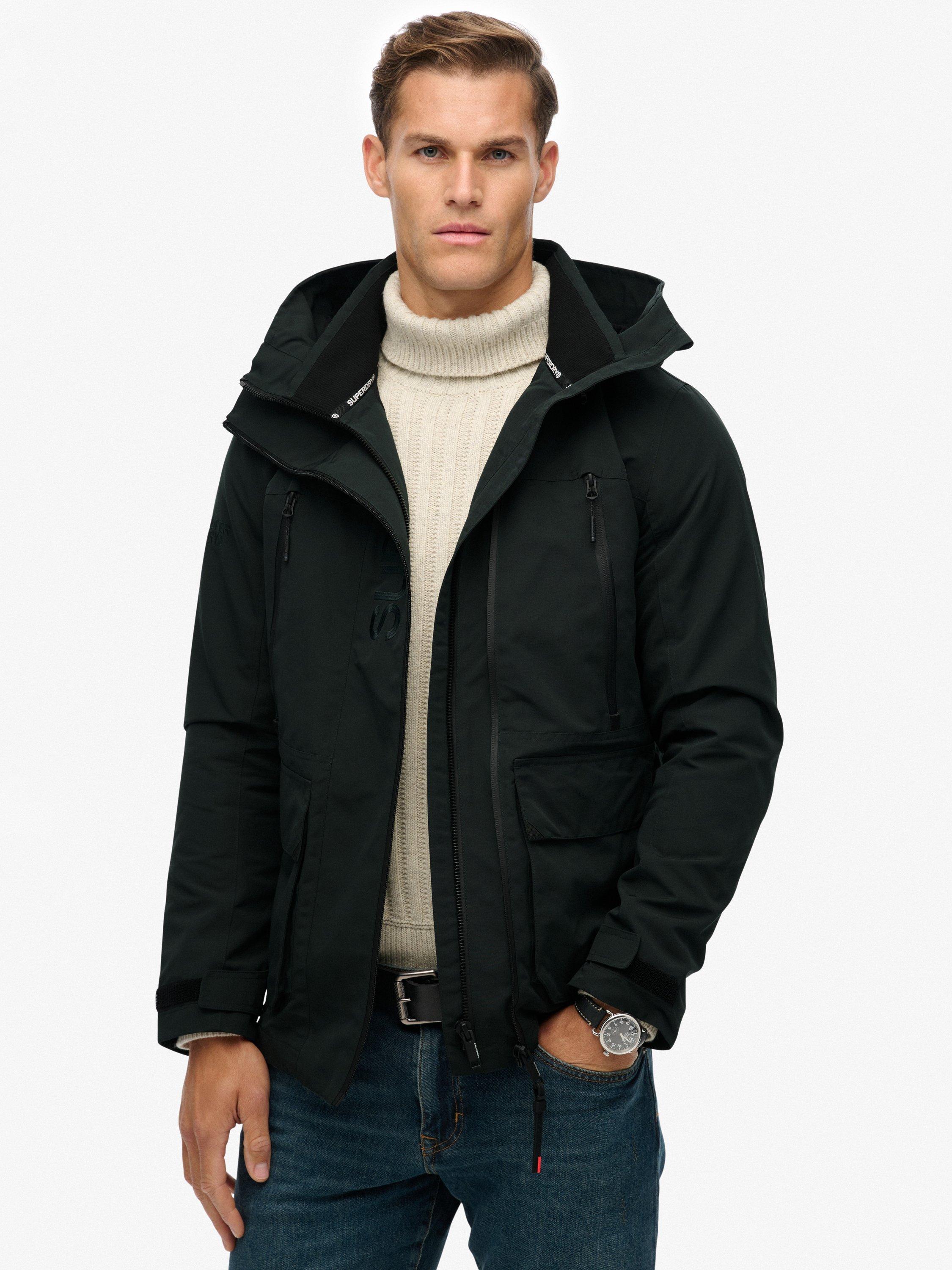 Product image 1 of 6, which shows Superdry Hooded Zip Front Technical Jacket, Cedar Dark Green, XXL