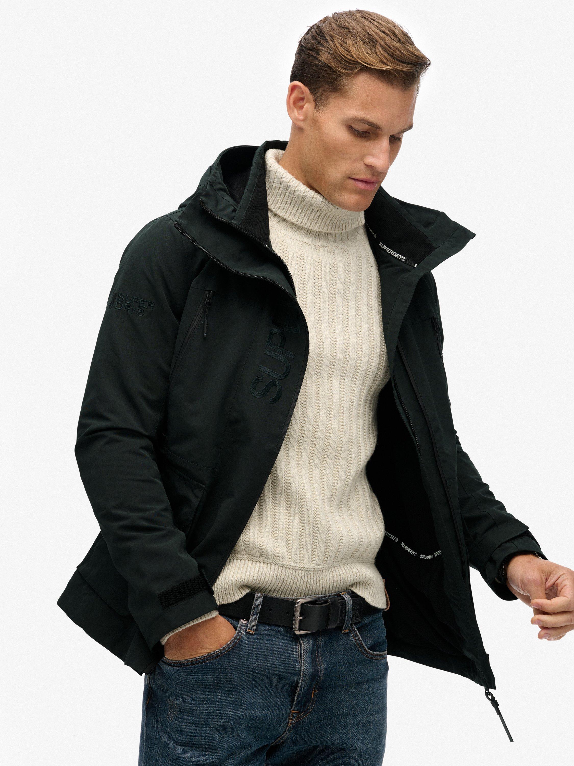 Product image 6 of 6, which shows Superdry Hooded Zip Front Technical Jacket, Cedar Dark Green, XXL