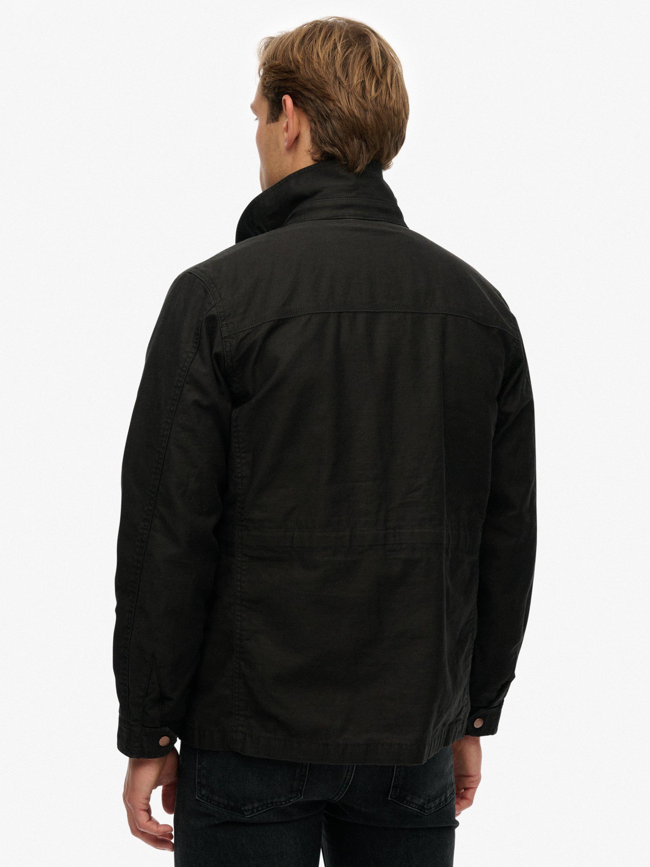 Product image 2 of 7, which shows Superdry Collared M65 Cotton Jacket, Jet Black, S