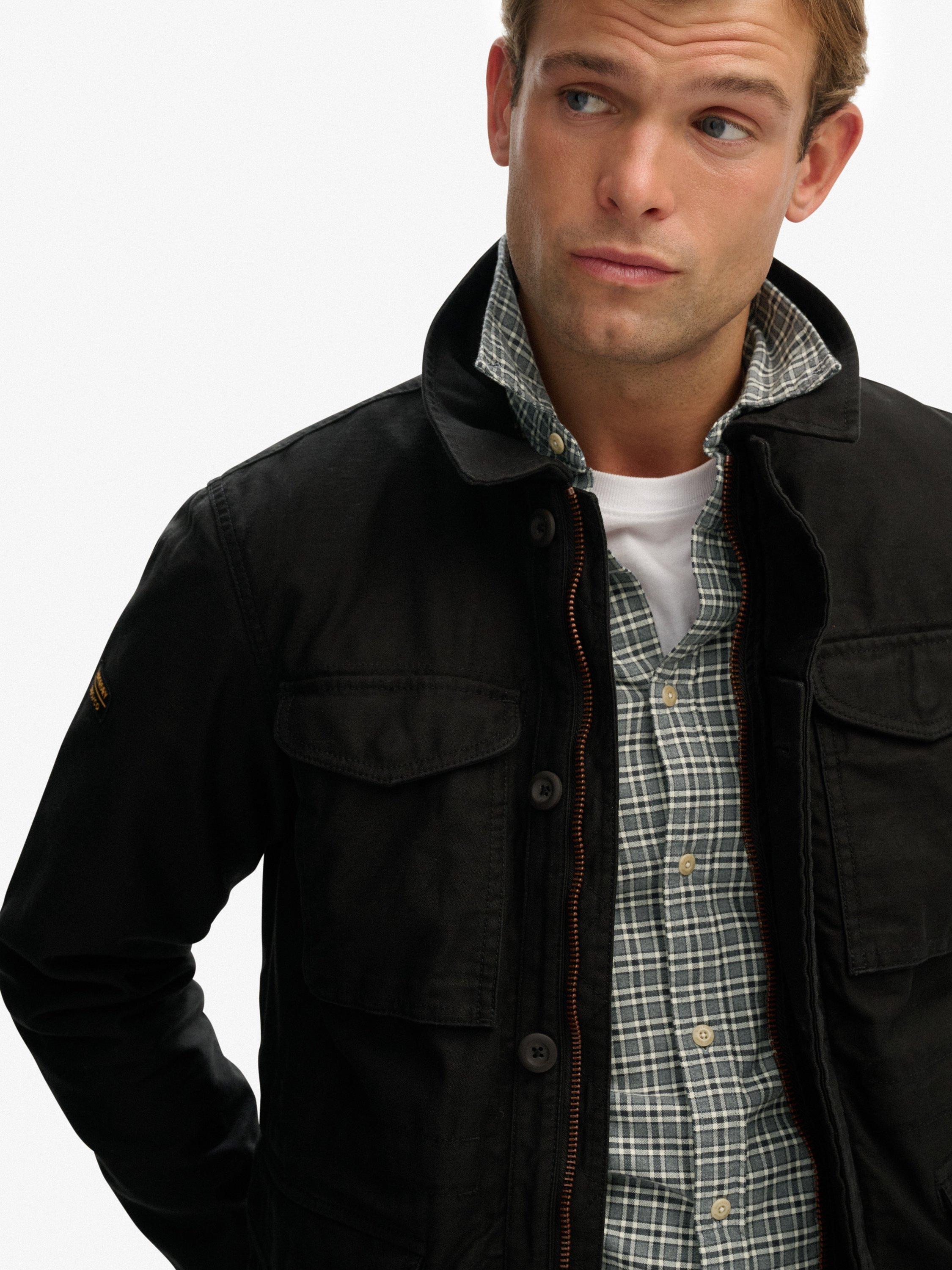 Product image 6 of 7, which shows Superdry Collared M65 Cotton Jacket, Jet Black, S
