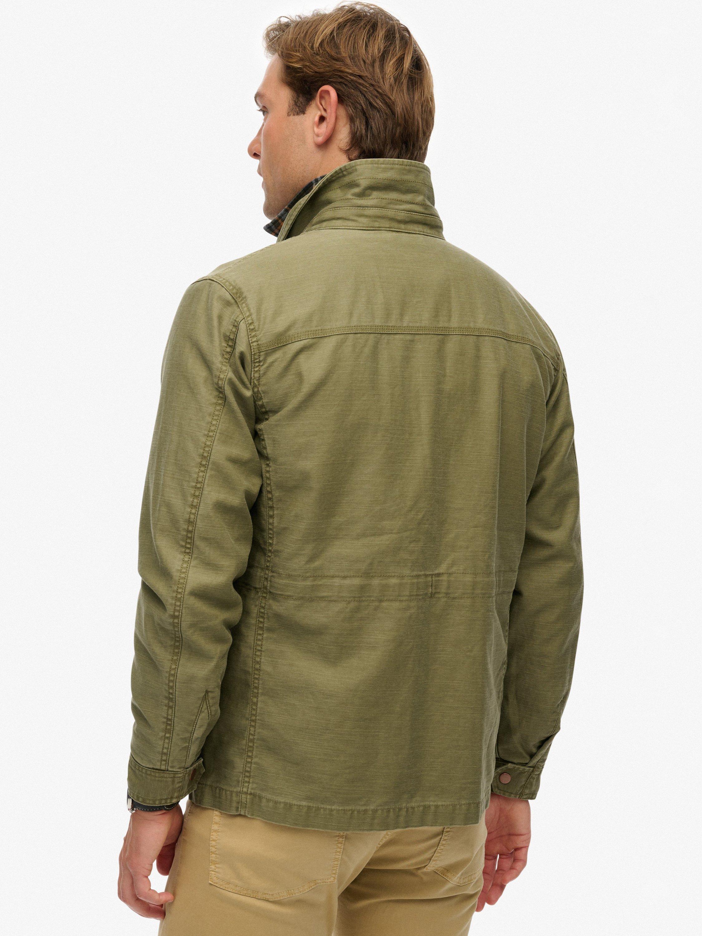 Product image 2 of 6, which shows Superdry Collared M65 Cotton Jacket, Burnt Olive, S