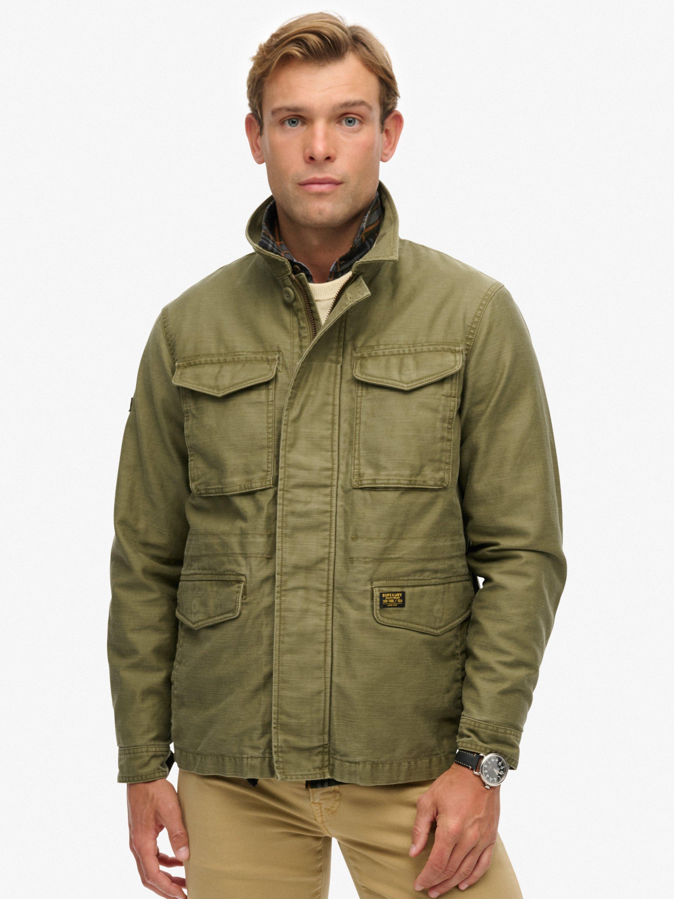 Product image 4 of 6, which shows Superdry Collared M65 Cotton Jacket, Burnt Olive, S