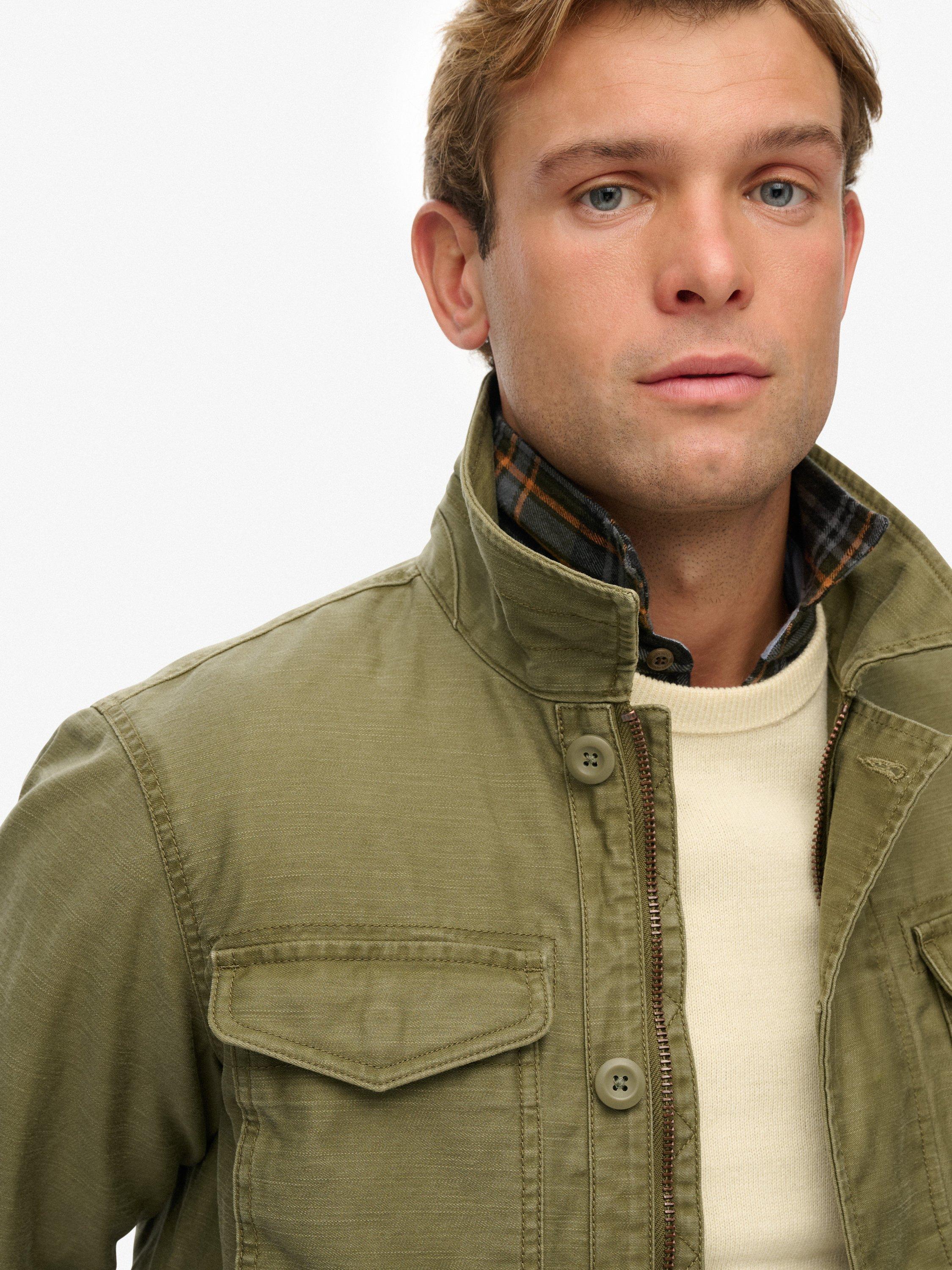 Product image 5 of 6, which shows Superdry Collared M65 Cotton Jacket, Burnt Olive, S