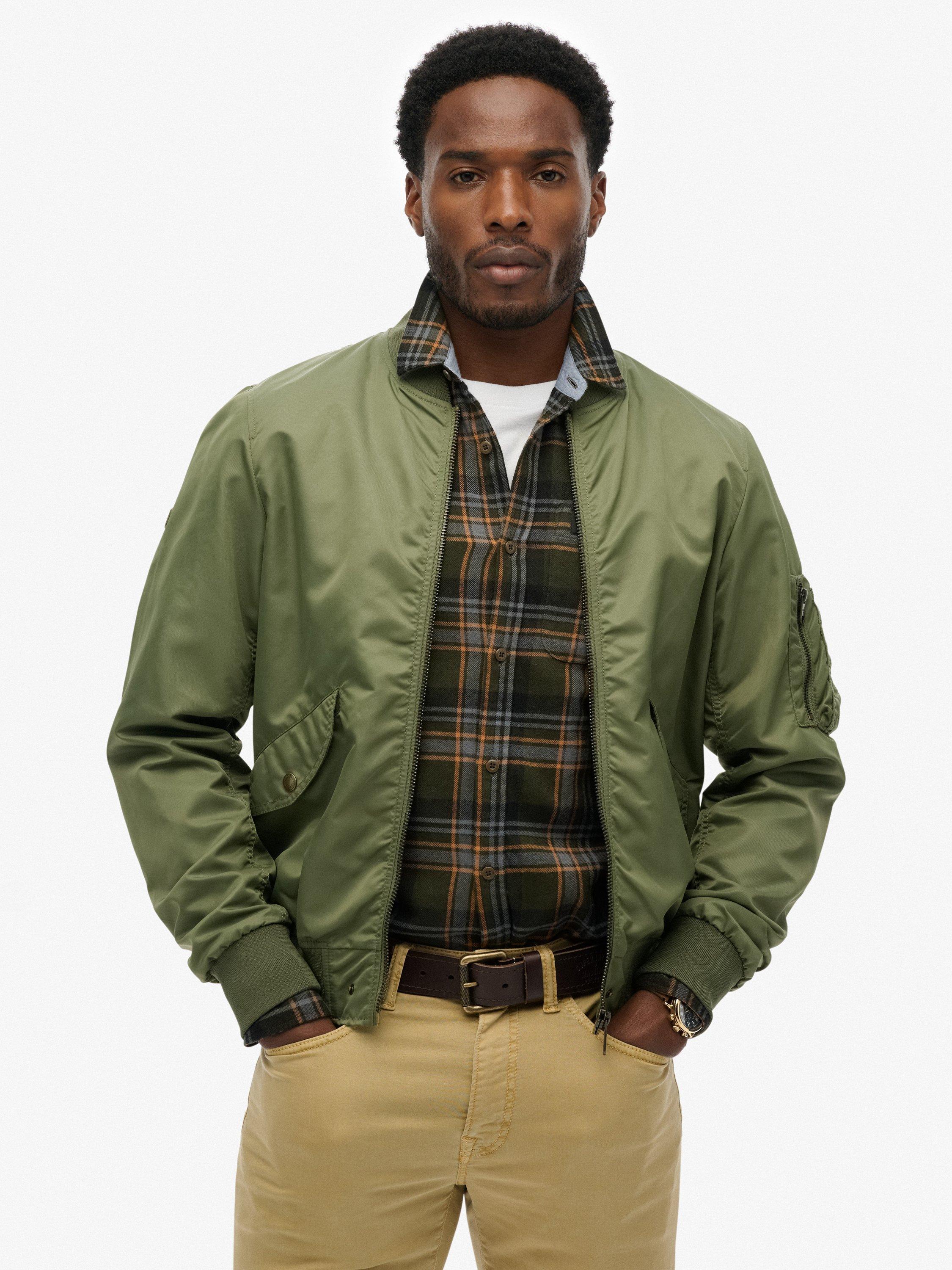 Product image 1 of 6, which shows Superdry MA1 Bomber Jacket, Army Green, S
