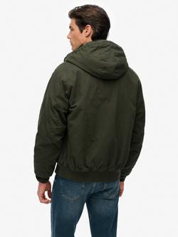 Superdry Canvas Surplus Hooded Cotton Jacket - view 2, Olive Green