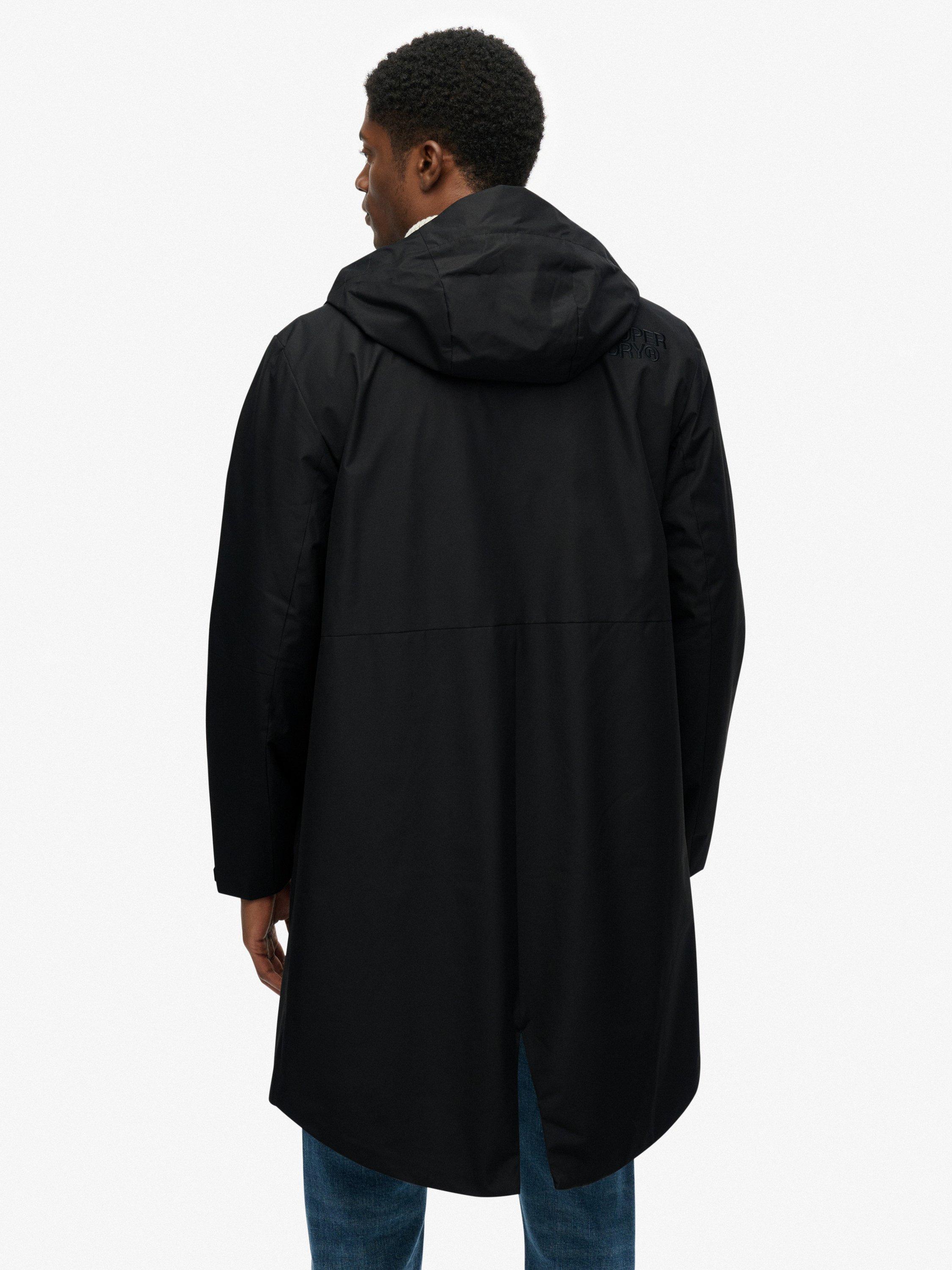 Product image 2 of 6, which shows Superdry Hooded Zip Fastened Coat, Black, XXXL