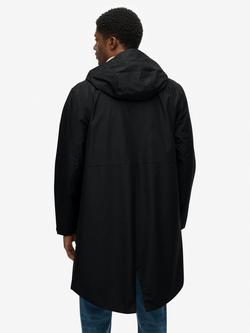 Superdry Hooded Zip Fastened Coat - view 2, Black