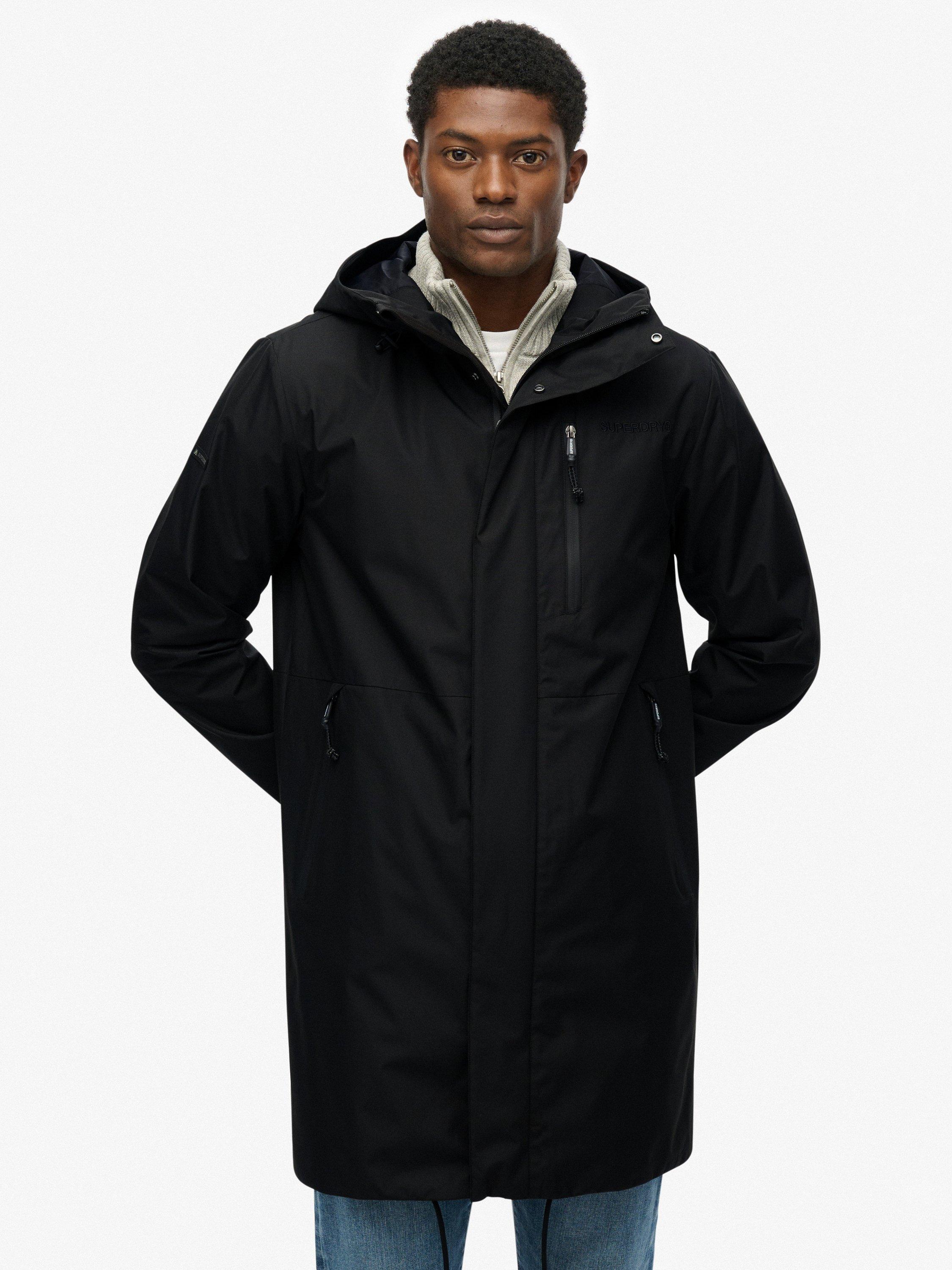 Product image 4 of 6, which shows Superdry Hooded Zip Fastened Coat, Black, XXXL