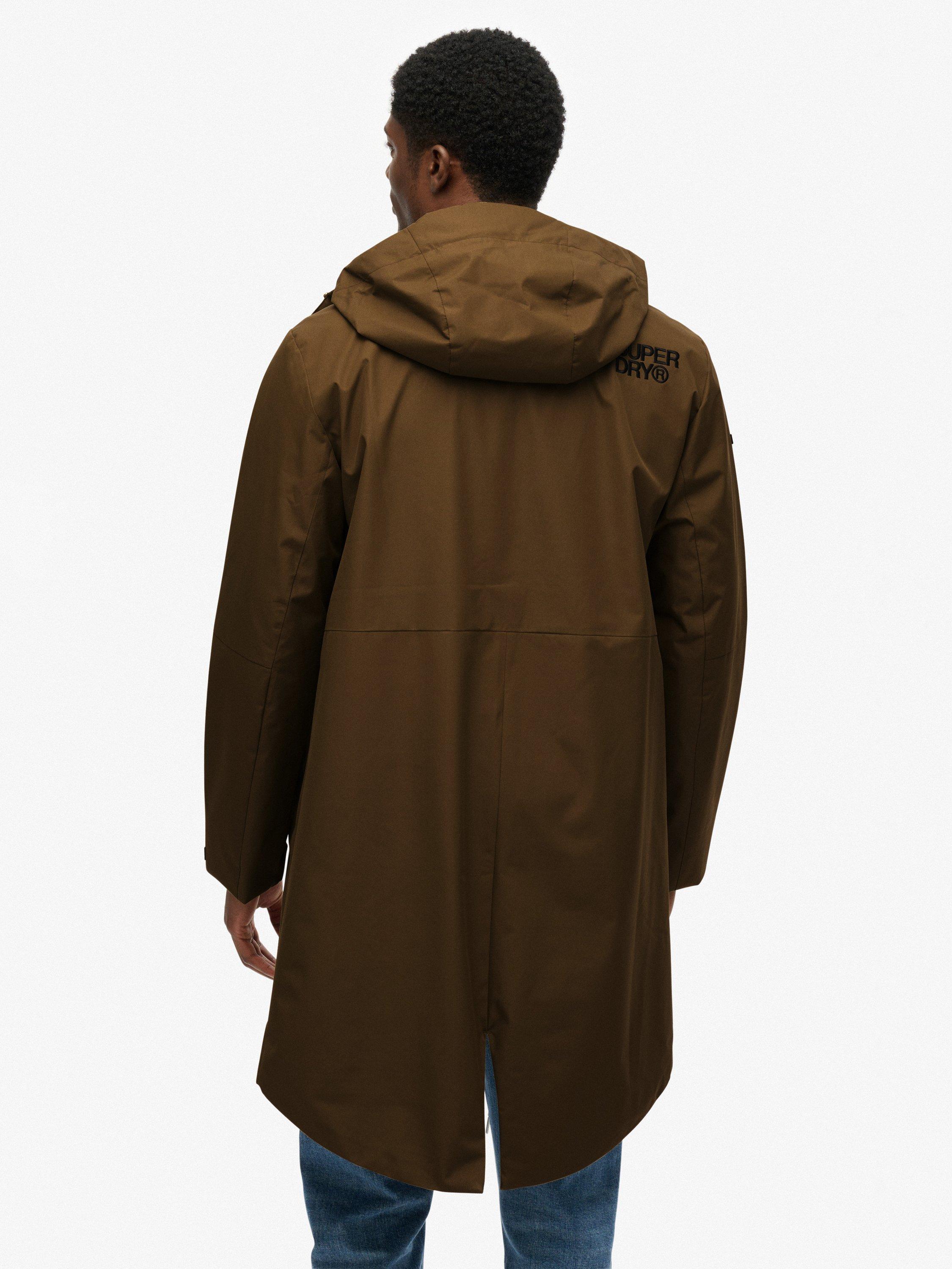 Product image 2 of 6, which shows Superdry Hooded Zip Fastened Coat, Dark Olive, XXXL
