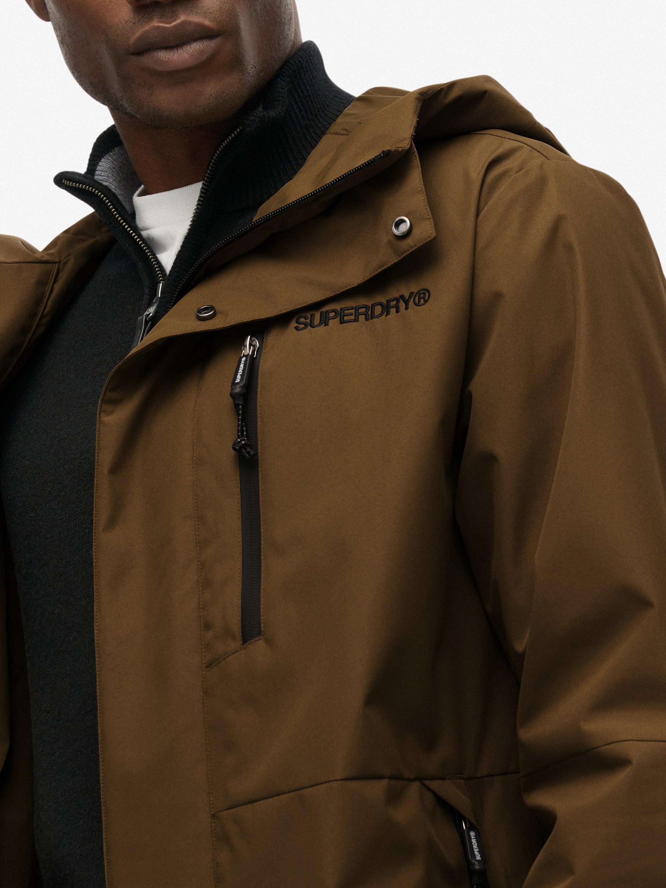 Product image 6 of 6, which shows Superdry Hooded Zip Fastened Coat, Dark Olive, XXXL
