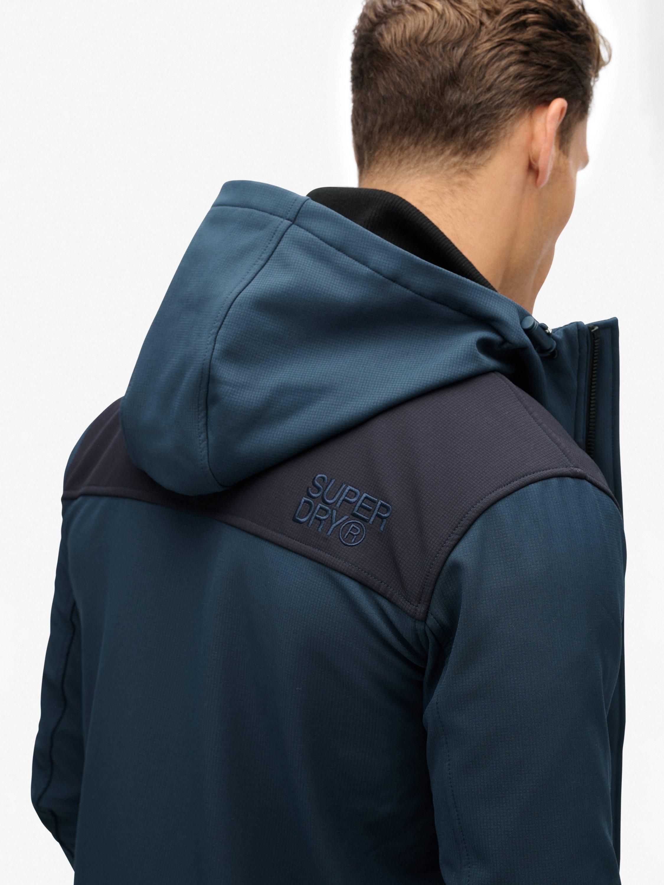 Product image 6 of 6, which shows Superdry Hooded Soft Shell Trekker Jacket, Flex Navy, XXXL