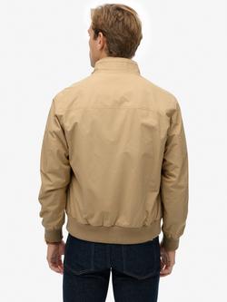 Superdry Zip Front Cotton Blend Jacket - view 2, Safari Beige