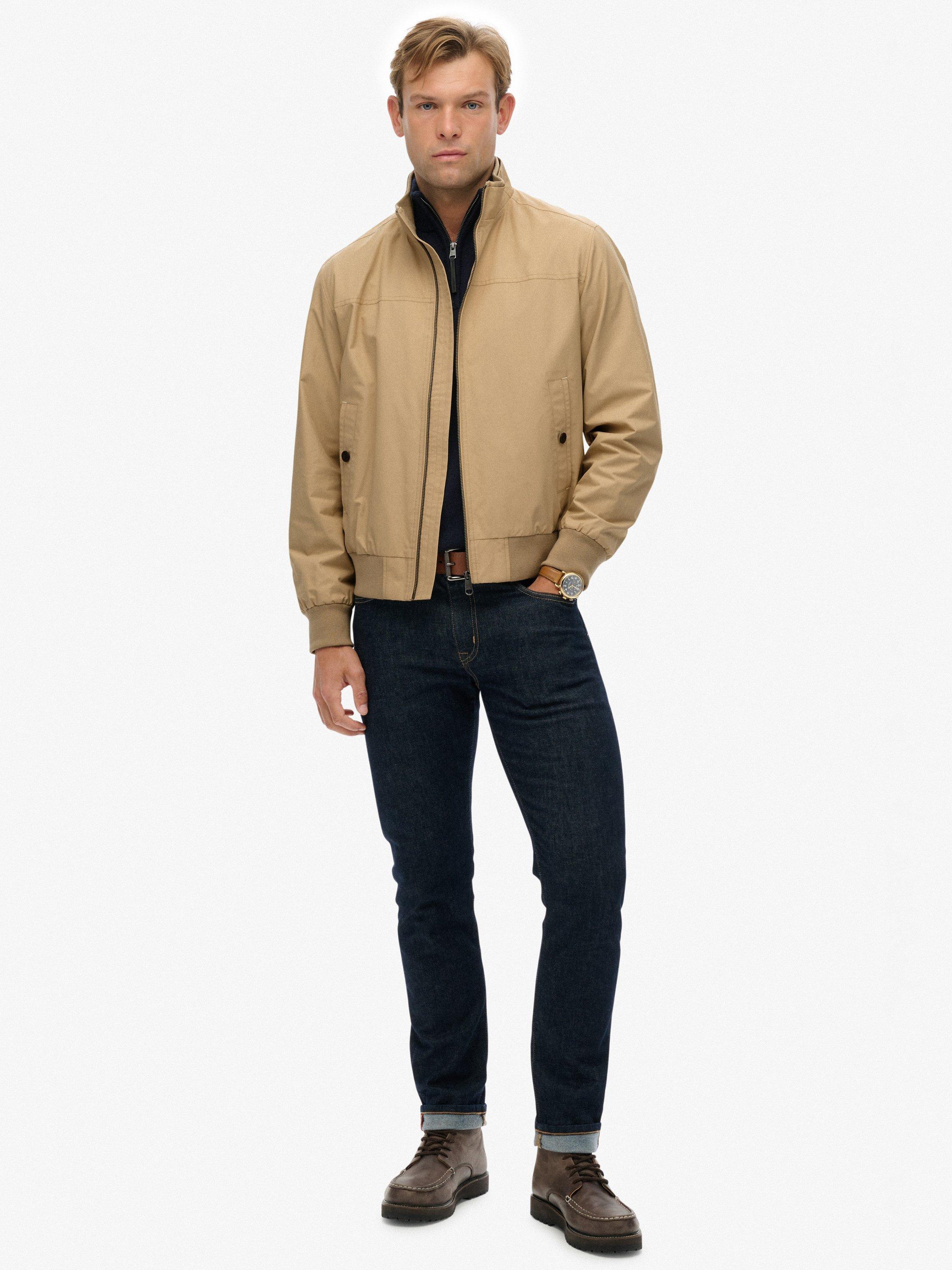 Product image 3 of 7, which shows Superdry Zip Front Cotton Blend Jacket, Safari Beige, XXXL