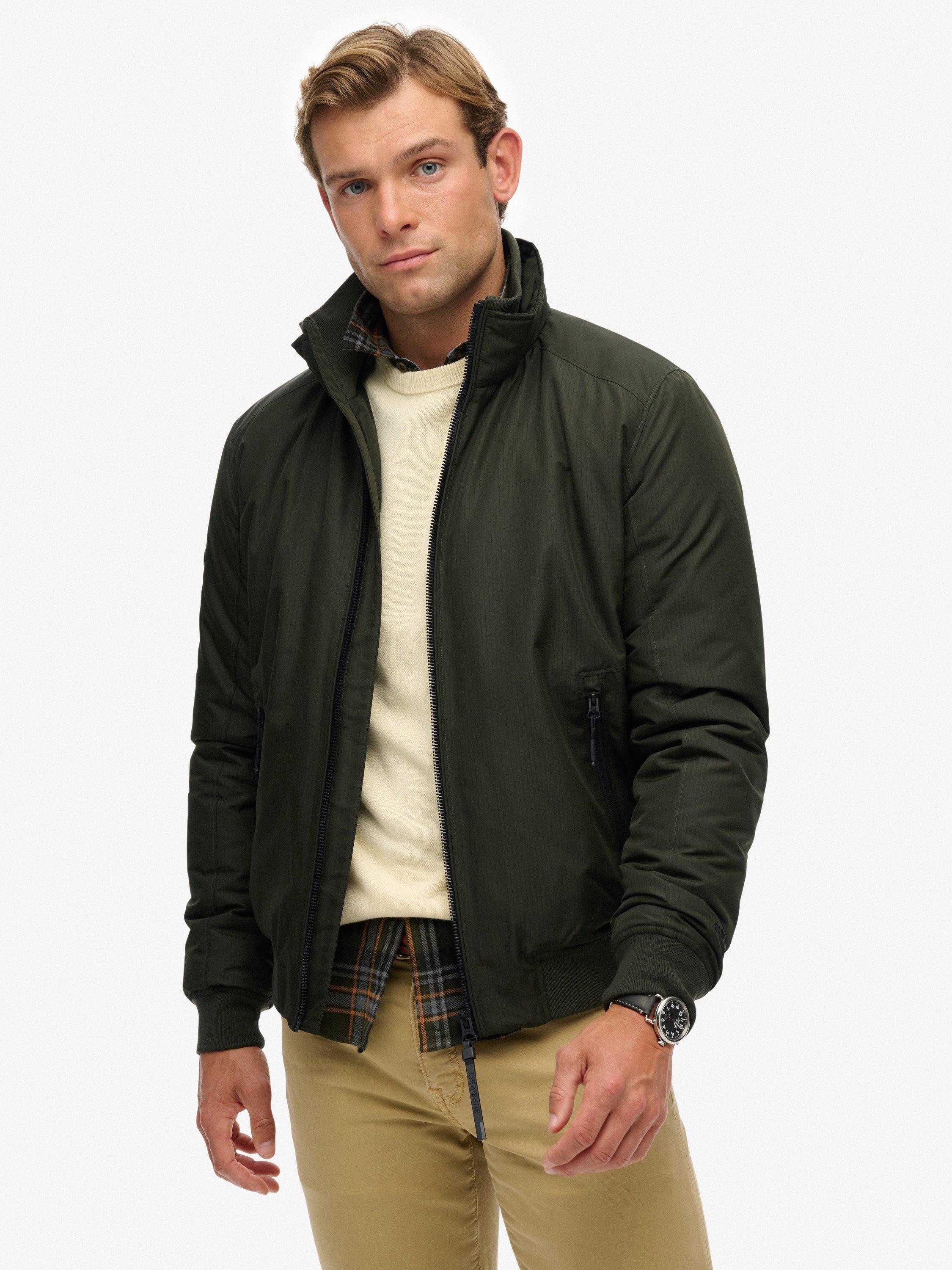 Product image 1 of 7, which shows Superdry City Harrington Jacket, Olive Green, XXXL