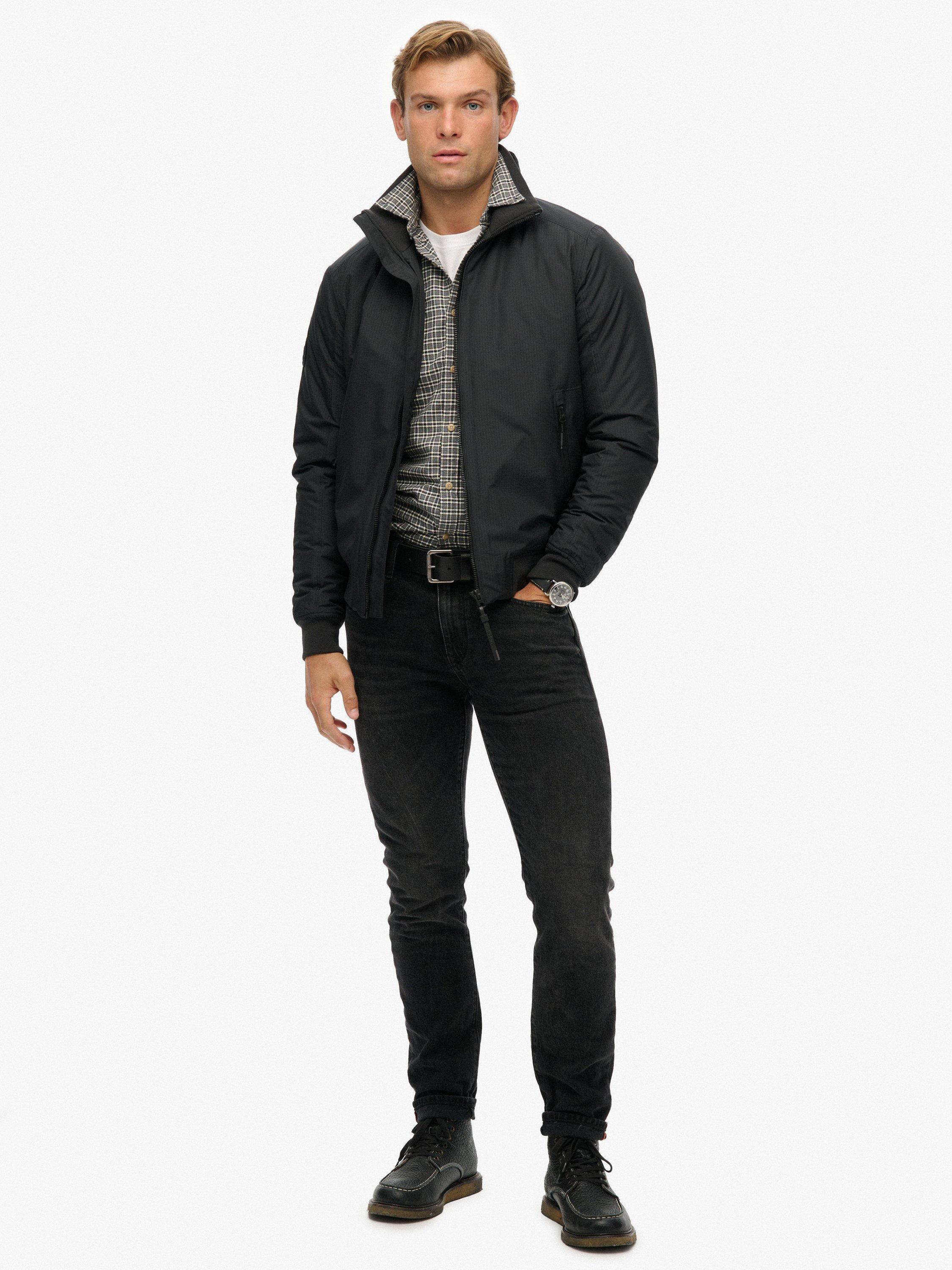 Product image 3 of 7, which shows Superdry City Harrington Jacket, Blue Graphite, L