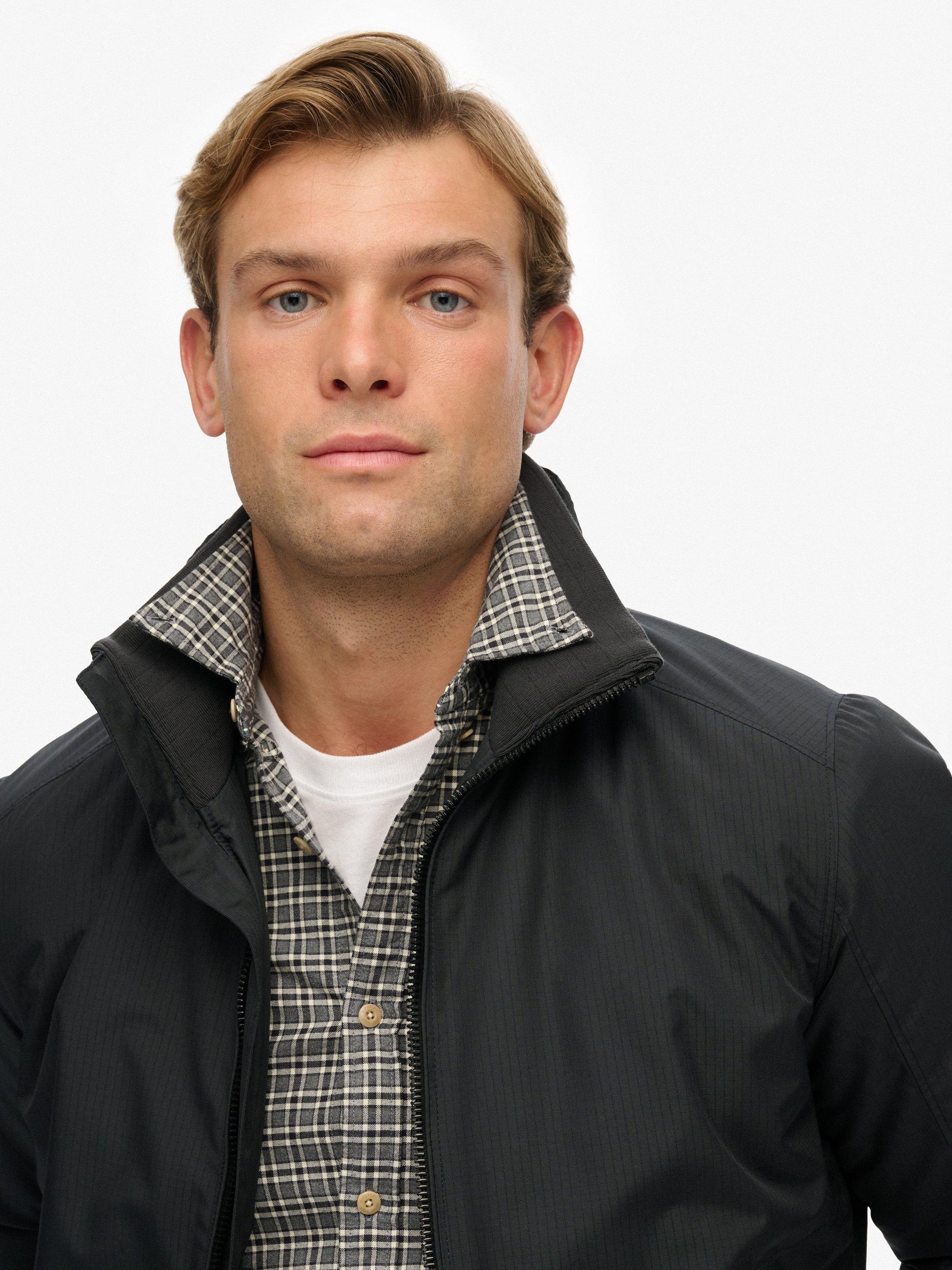 Product image 5 of 7, which shows Superdry City Harrington Jacket, Blue Graphite, L