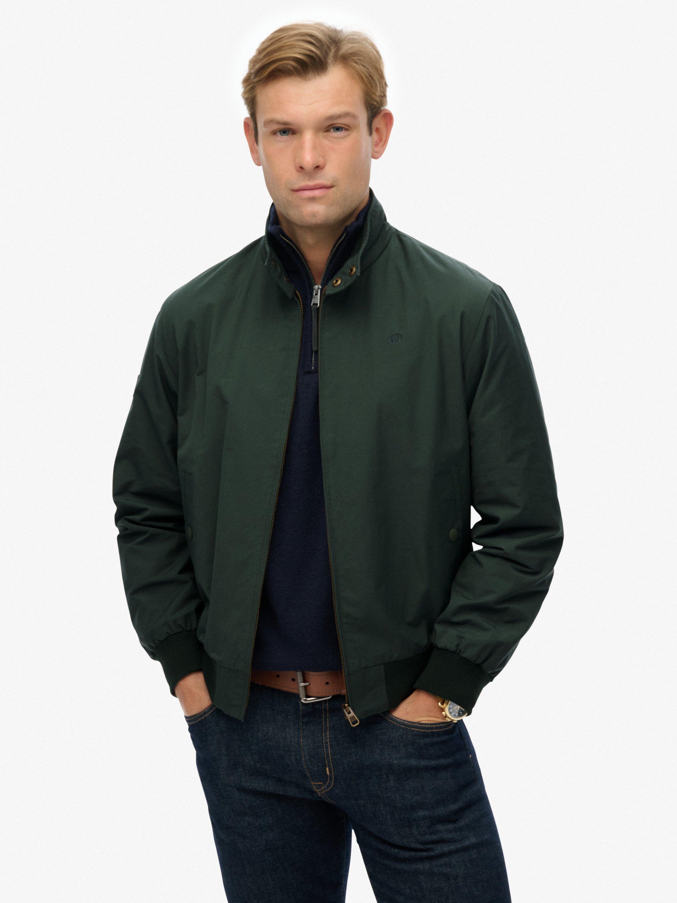 Product image 1 of 7, which shows Superdry Classic Harrington Jacket, Racing Green, S