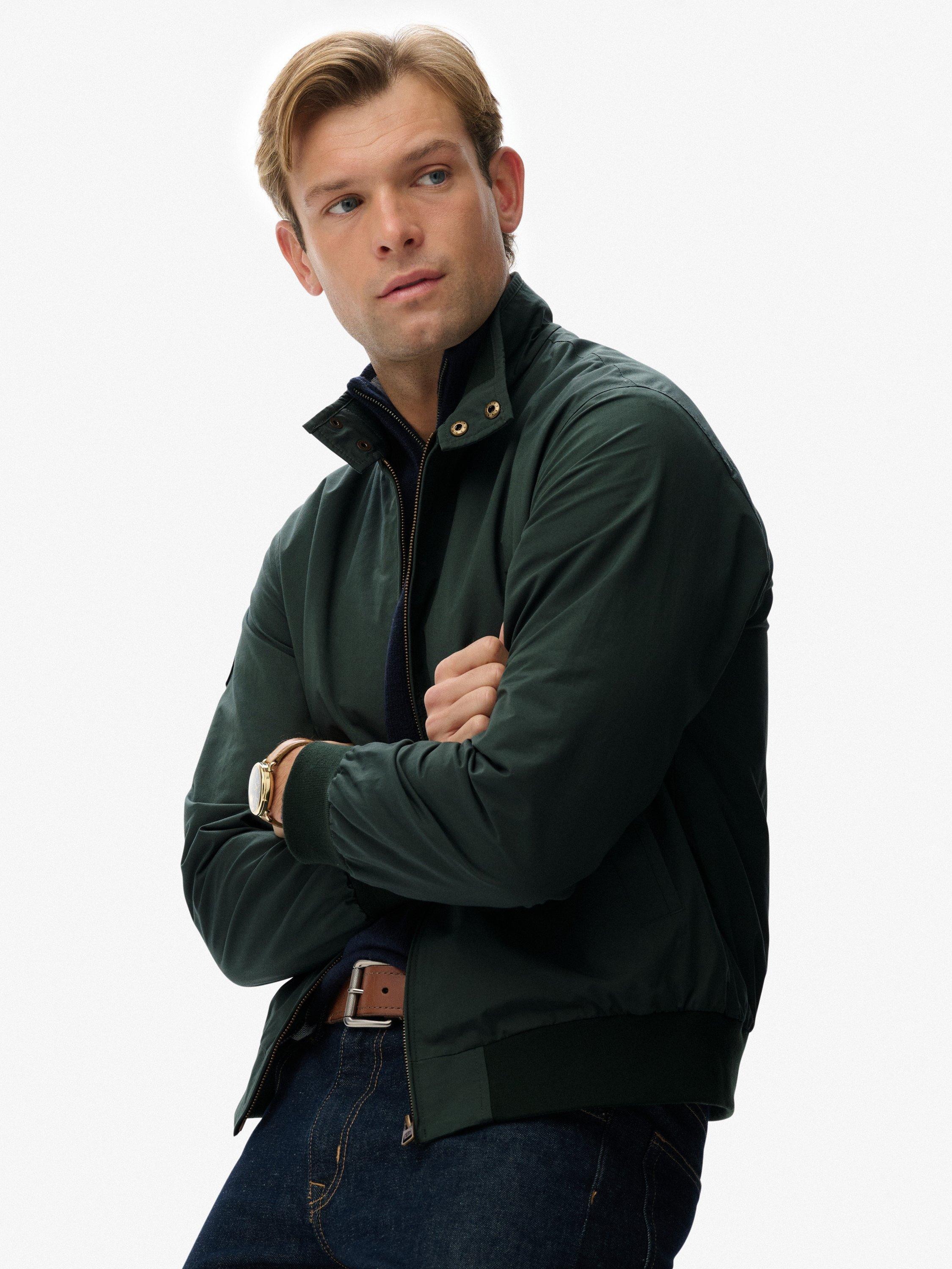 Product image 6 of 7, which shows Superdry Classic Harrington Jacket, Racing Green, S